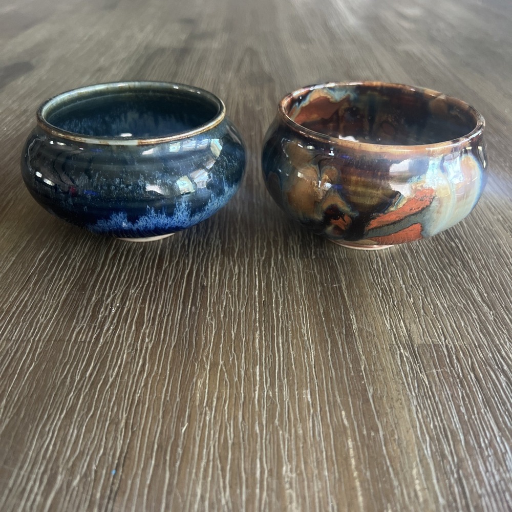 Set Of Small Glaze Pots